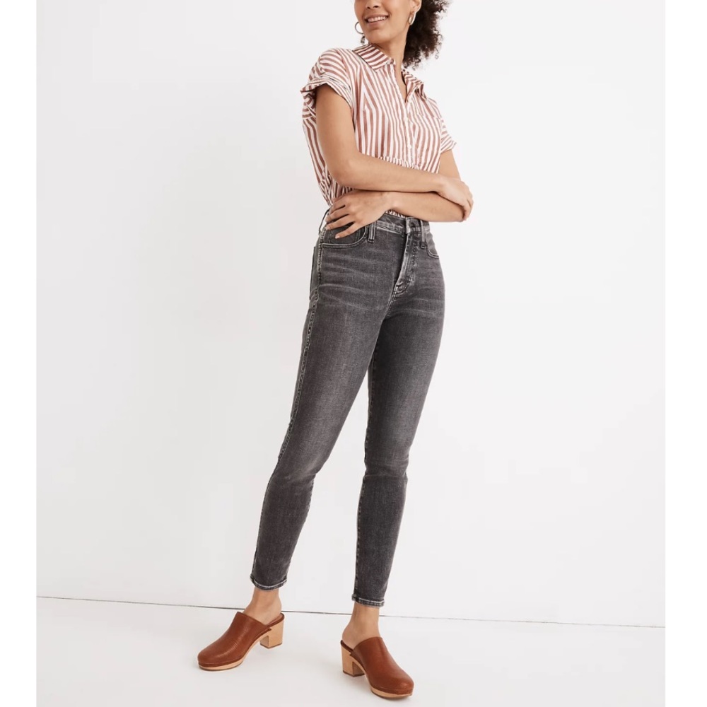 NWT Madewell 10" High-Rise Skinny Crop Jeans in Oakwood Wash